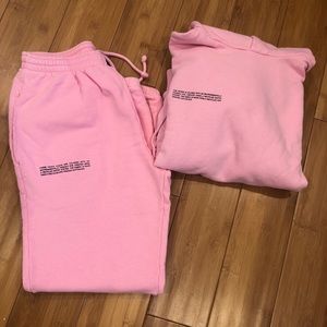 Pangaia Sweatshirt and Sweatpants Set Rubia Pink